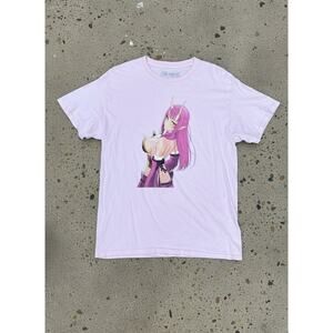 Lewd Complex Pink Anime Demon Girl Tee – Large